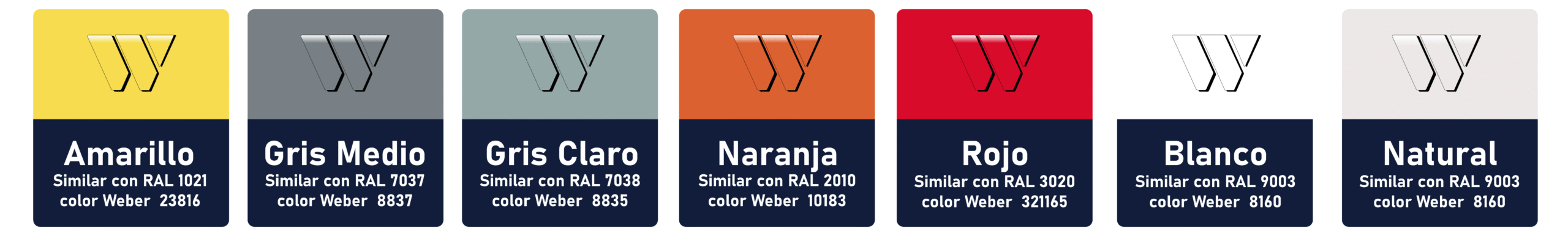 Barra de colores especiales Weber