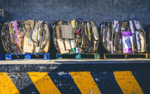 paquetes de cartón reciclado